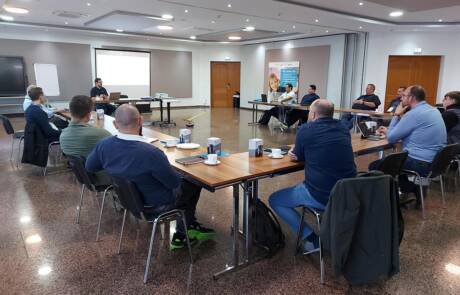 Präsentation der pixi Roadmap beim Customer Forum in Frechen bei Köln.