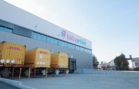 Das Lager von KP Family International GmbH, besser bekannt unter dem Namen babyartikel.de, in Reichertshofen.